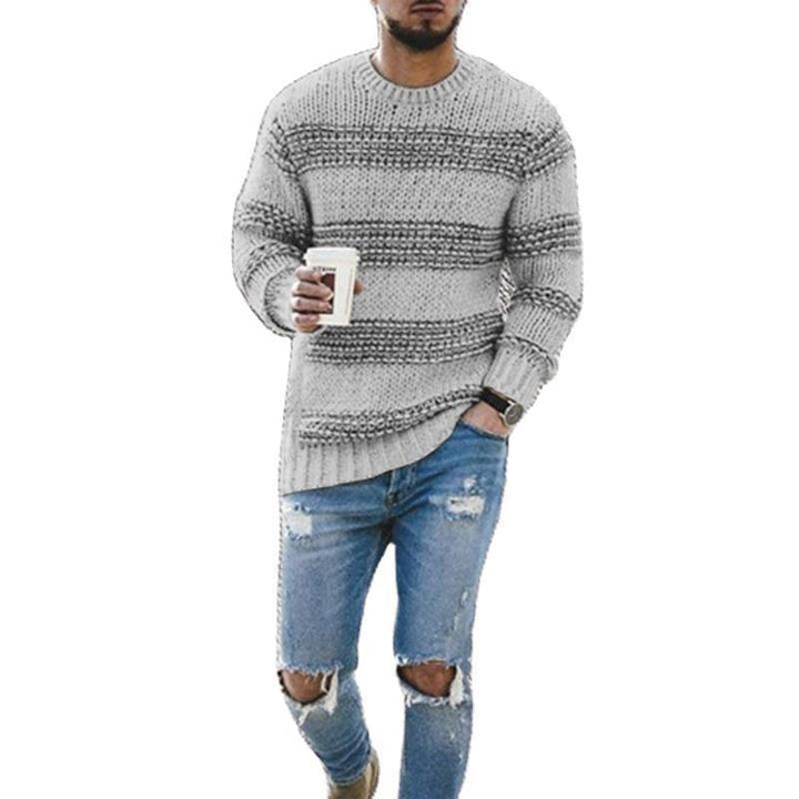 Herren Strickpullover mit strukturiertem Muster und modernem Schnitt Echoarchiv
