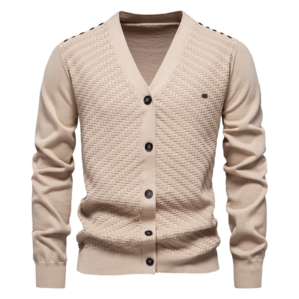 Herren Strickjacke mit strukturiertem Muster Echoarchiv