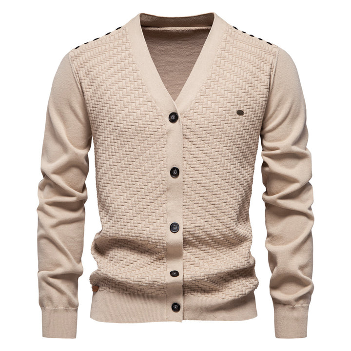 Herren Strickjacke mit strukturiertem Muster Echoarchiv