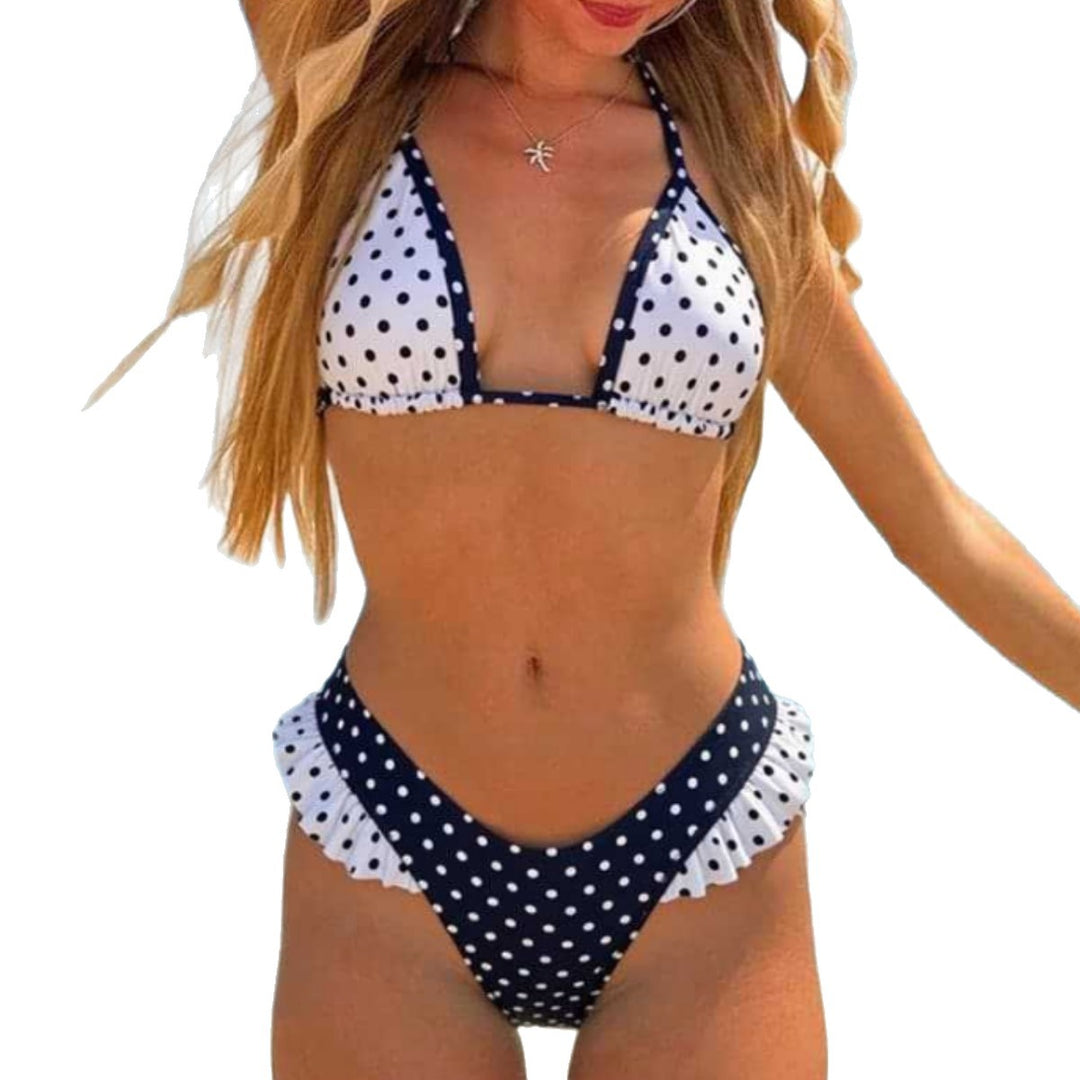 Damen Triangel-Bikini mit verspielten Rüschendetails Echo Archiv