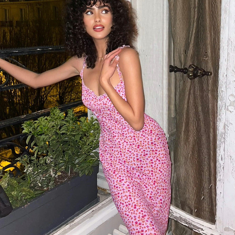 Damen Midi-Kleid mit fröhlichem Punktmuster und Raffdetails Echo Archiv