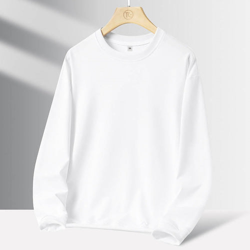 Herren Minimalistisches Rundhals-Sweatshirt mit französischer Terry-Innenseite & Oversize-Schnitt Echoarchiv