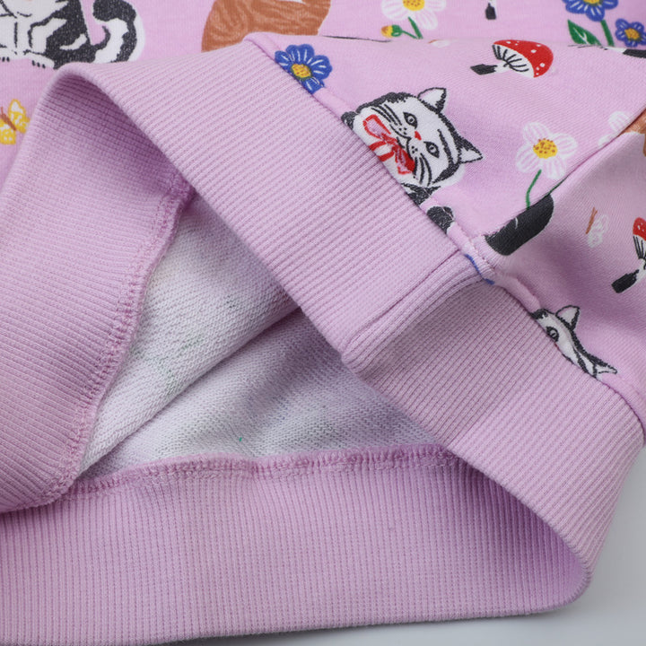 Mädchen Sweatshirt mit buntem Tier- und Blumenmuster Echo Archiv
