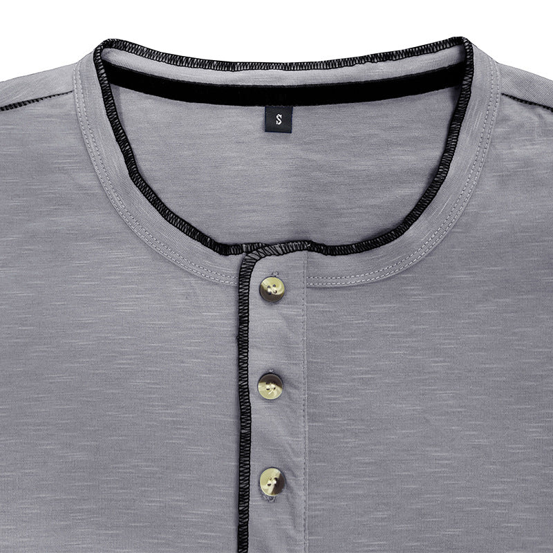 Herren Langarmshirt mit Knopfleiste und angenehmem Tragekomfort Echoarchiv