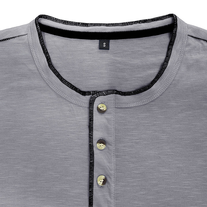 Herren Langarmshirt mit Knopfleiste und angenehmem Tragekomfort Echoarchiv