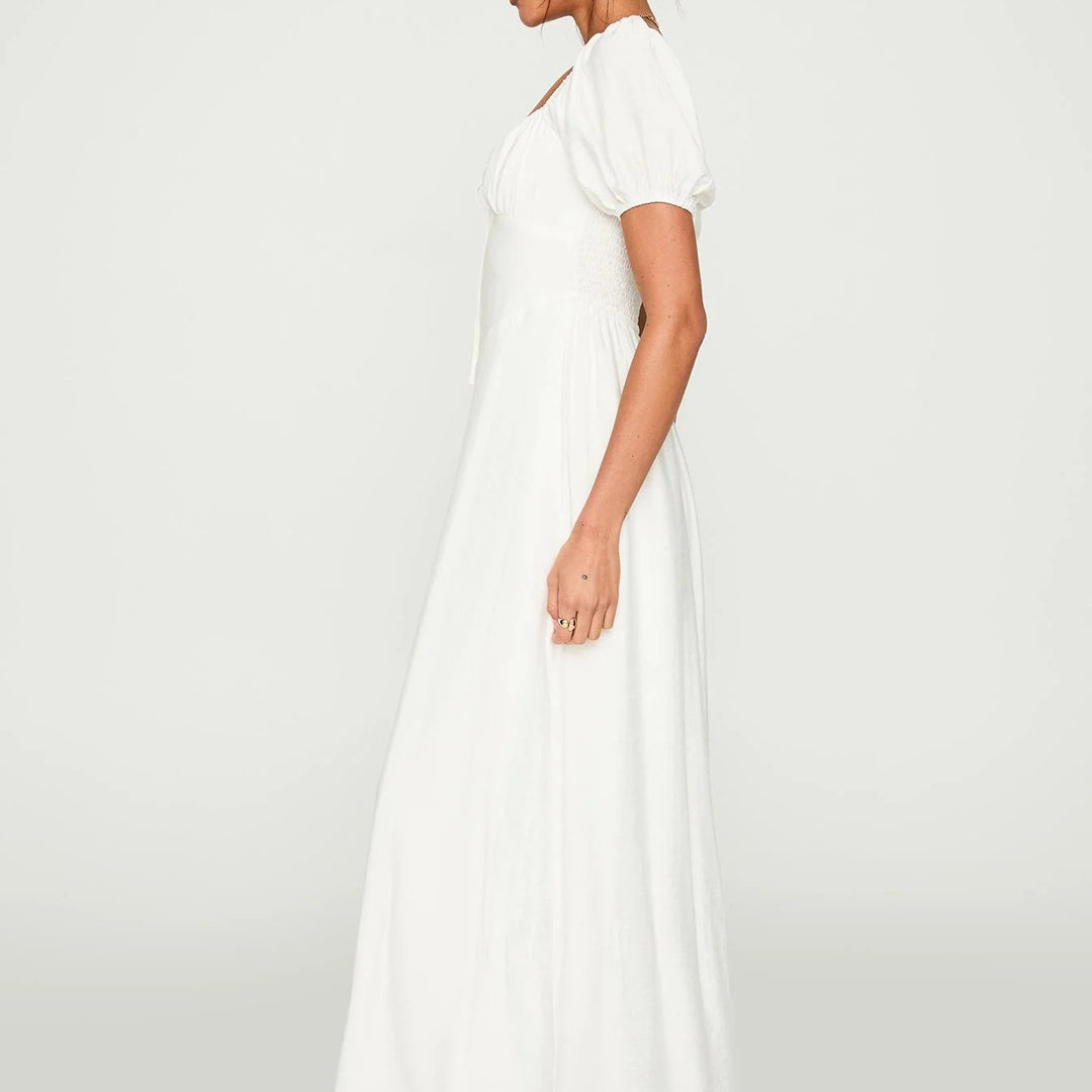 Damen Maxikleid mit Puffärmeln und elegantem Ausschnitt Echo Archiv