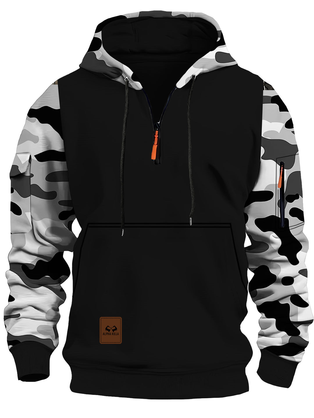 Herren modischer Kapuzenpullover mit multifunktionalen Taschen Echoarchiv