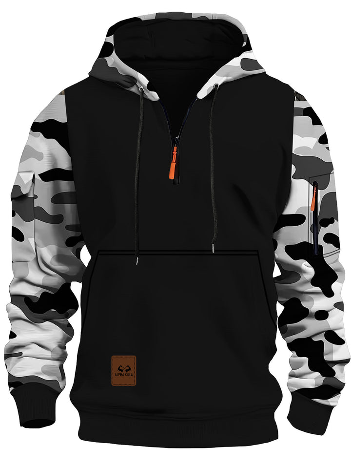 Herren modischer Kapuzenpullover mit multifunktionalen Taschen Echoarchiv