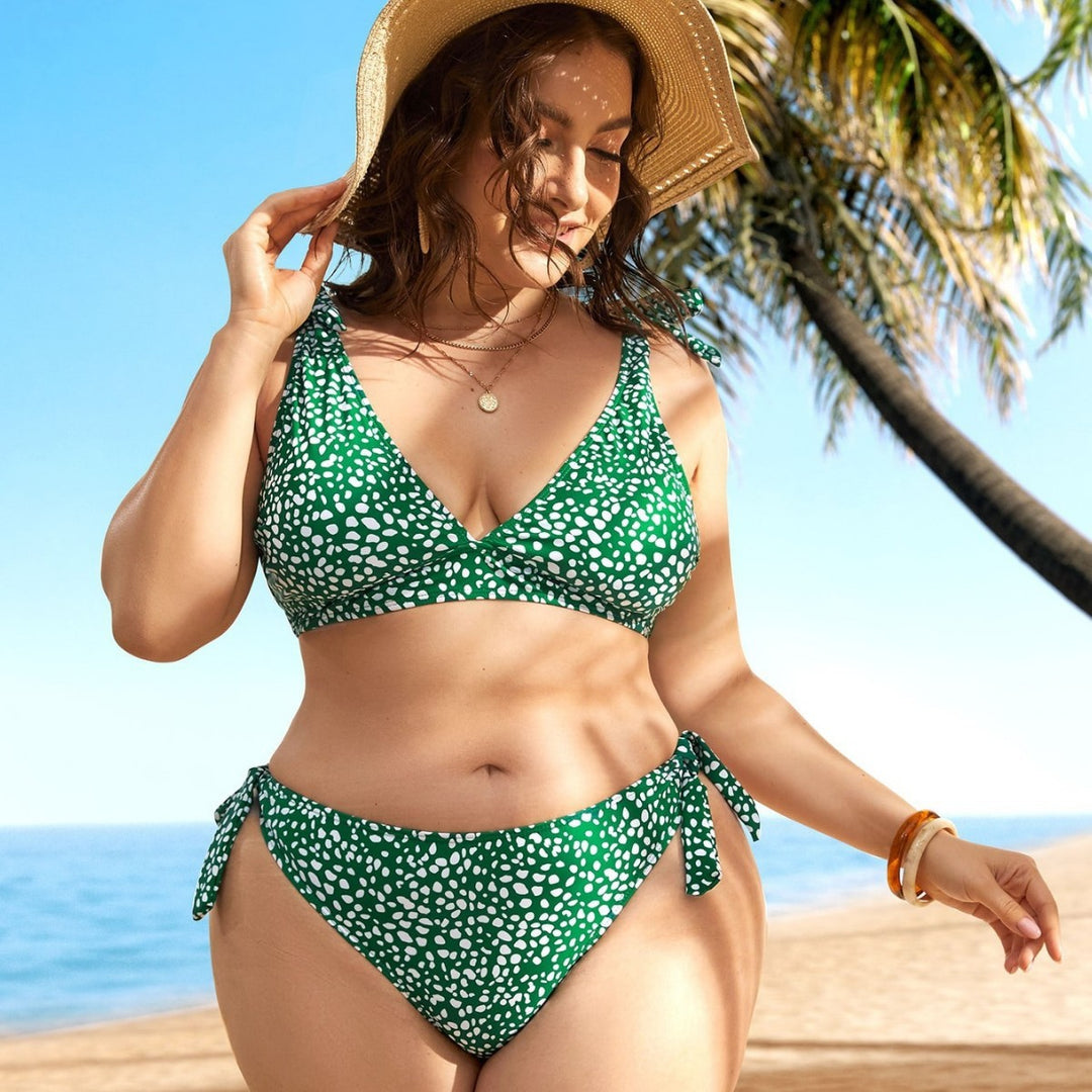 Damen Triangel-Bikini-Set mit verspieltem Knotendesign Echo Archiv