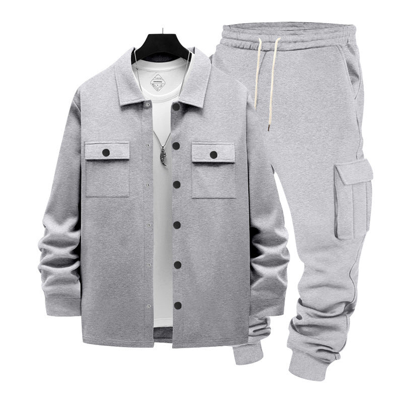 Herren lässiges Overshirt und Jogginghose Set Echoarchiv