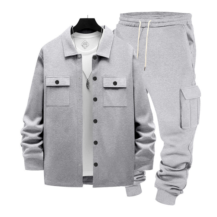 Herren lässiges Overshirt und Jogginghose Set Echoarchiv