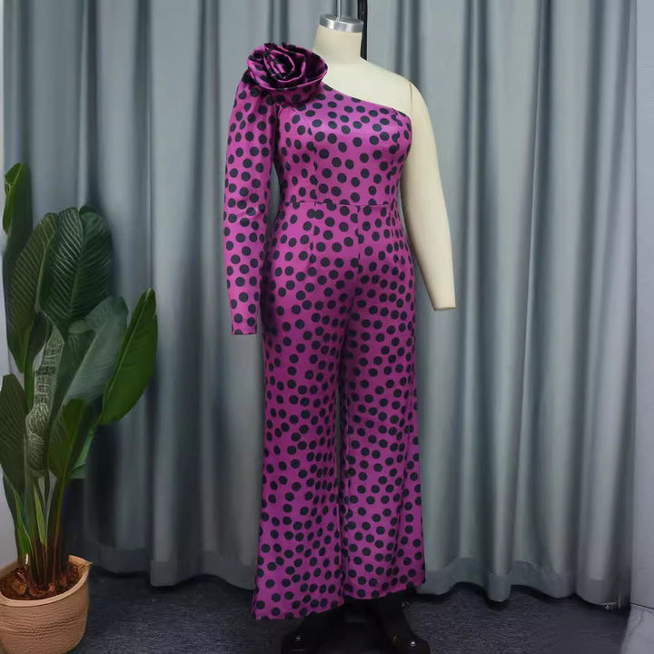 Damen Einseitiger Jumpsuit mit Blumendekor Echo Archiv