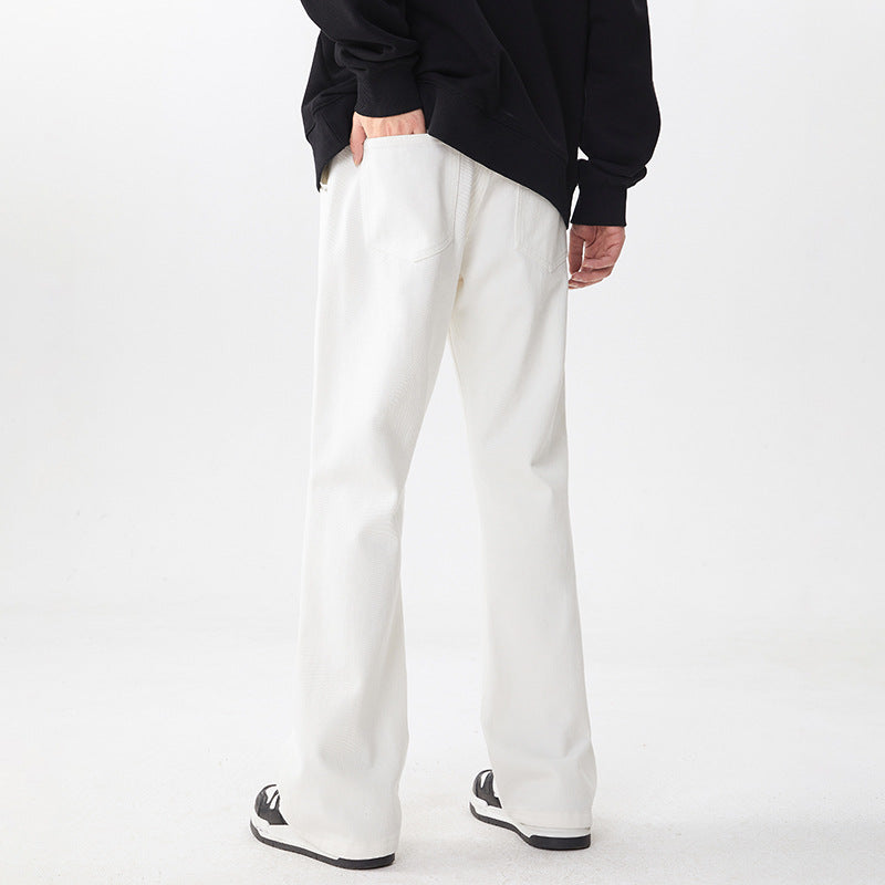 Herren Extraweite Baumwoll‑Mix Loungehose mit tiefem Schritt und seitlichen Eingrifftaschen Echo Archiv