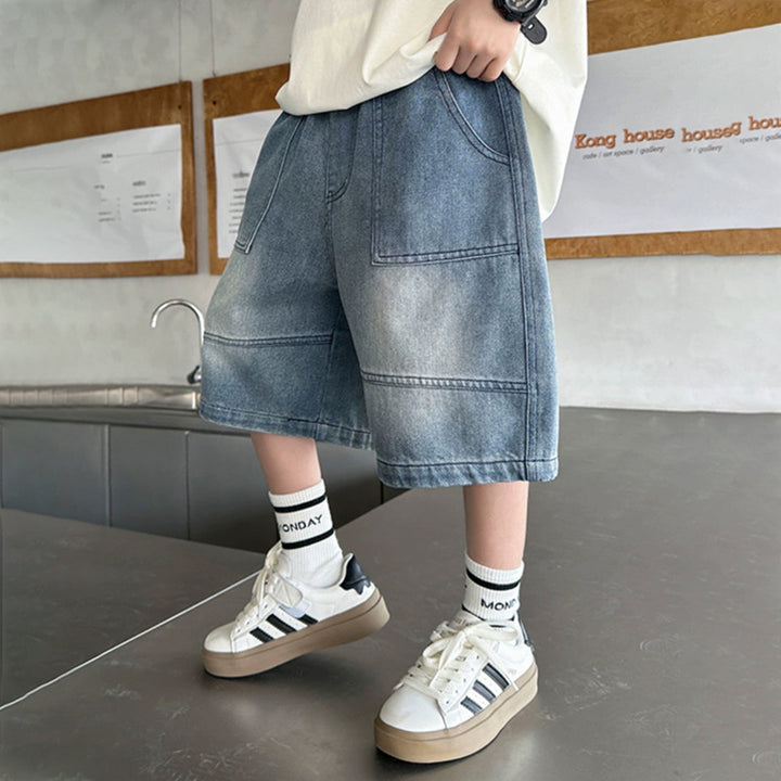 Jungen lässige Denim-Shorts mit großen Taschen Echo Archiv