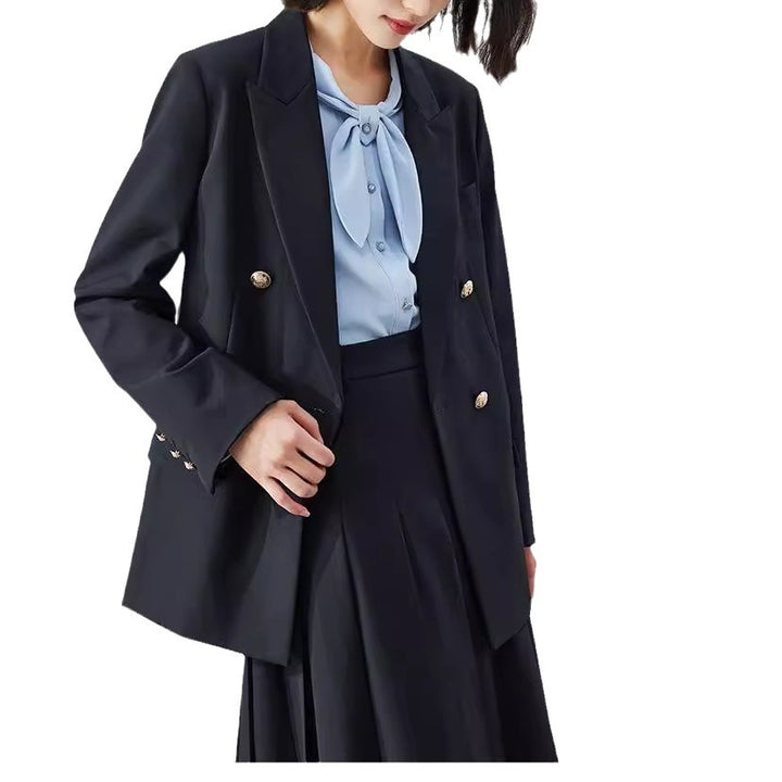 Damen Doppelreiher Blazer mit glänzenden Knöpfen Echoarchiv