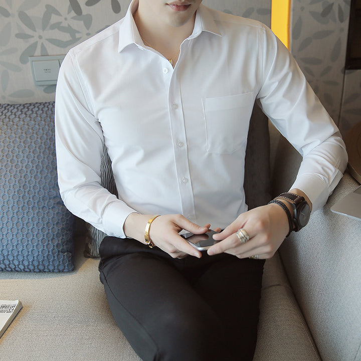 Herren elegantes Longsleeve-Hemd mit modernen Details und komfortablem Schnitt Echoarchiv