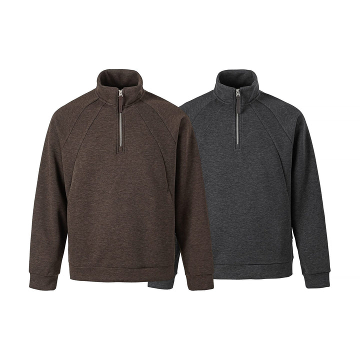 Unisex Halb‑Zip Oversize Sweatshirt mit Stehkragen und Raglanärmeln Echoarchiv