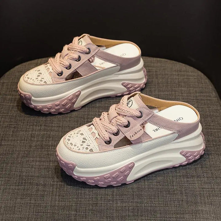 Damen Sportliche Sneaker mit offenen Fersen und rutschfester Sohle Echo Archiv