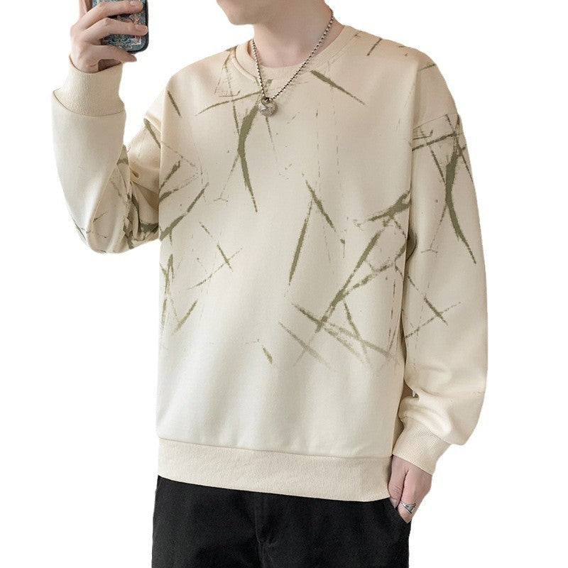 Herren Sweatshirt mit abstraktem Print, Rundhalsausschnitt und relaxed Fit Echo Archiv