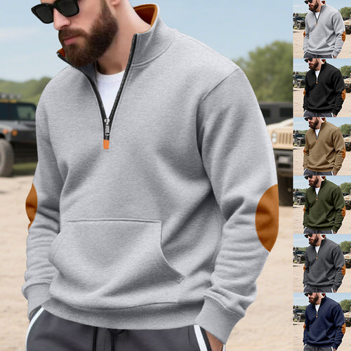 Herren Pullover mit hohem Kragen und modischem Reißverschluss Echoarchiv