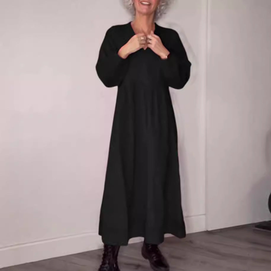 Damen nan knöchellanges Jersey-Kleid mit Empirenaht und Ballonärmeln Echo Archiv