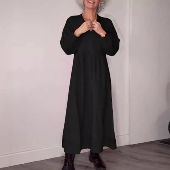 Damen nan knöchellanges Jersey-Kleid mit Empirenaht und Ballonärmeln Echo Archiv