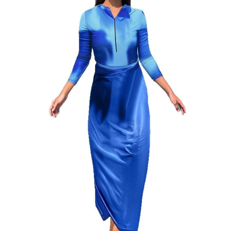 Damen Sportliches Strandkleid mit langen Ärmeln Echo Archiv