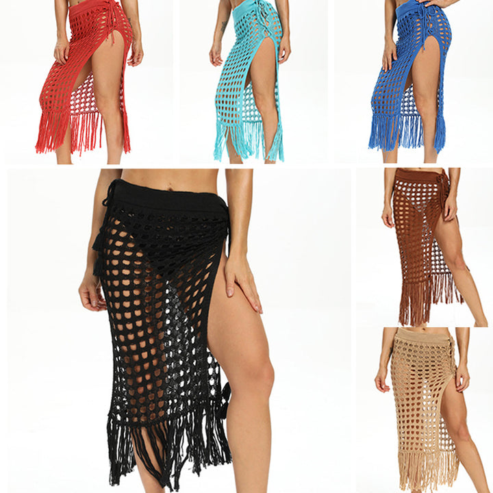 Damen Strandsarong mit trendigem Netzdesign und Fransen Echo Archiv