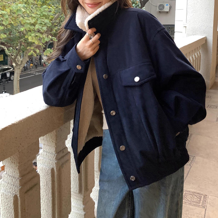 Damen Übergangsjacke mit Kunstfellkragen Echoarchiv