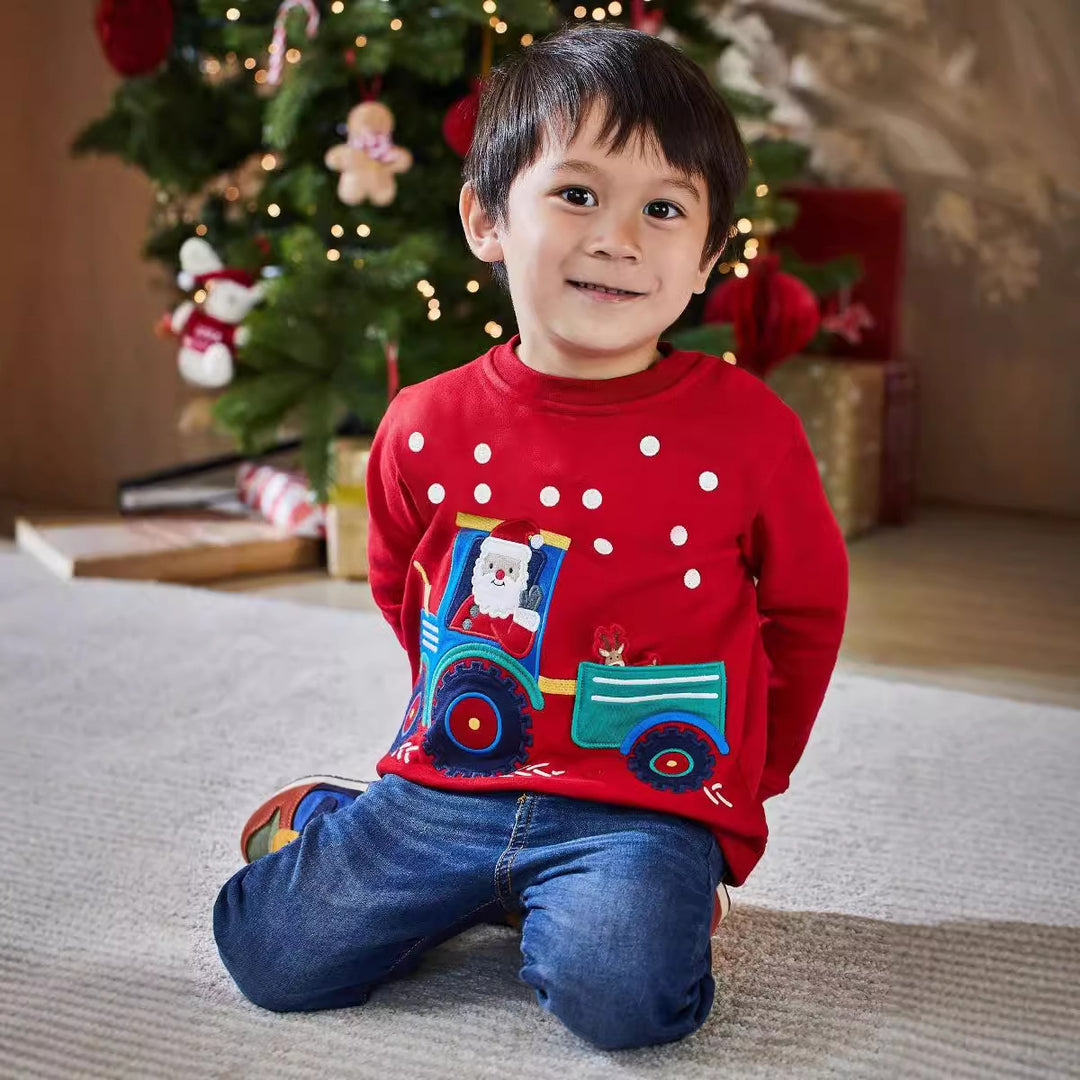 Kinder Sweatshirt mit fröhlichem Traktor-Motiv Echo Archiv