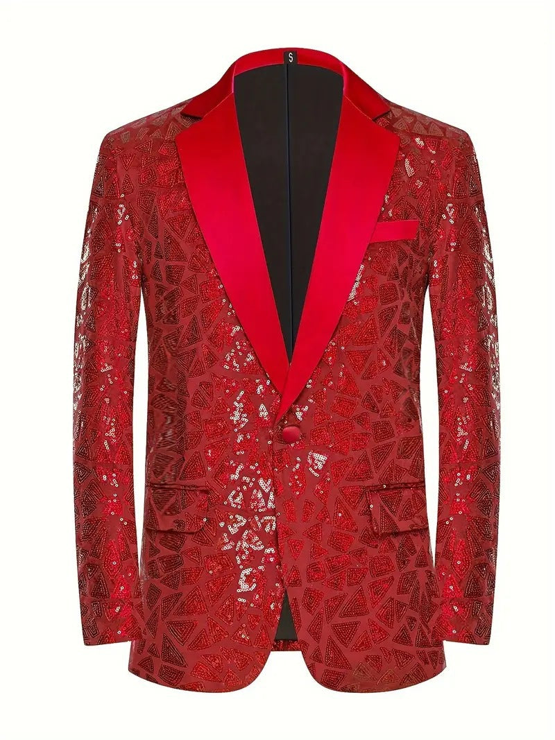 Herren glamouröser Paillettenblazer Echoarchiv