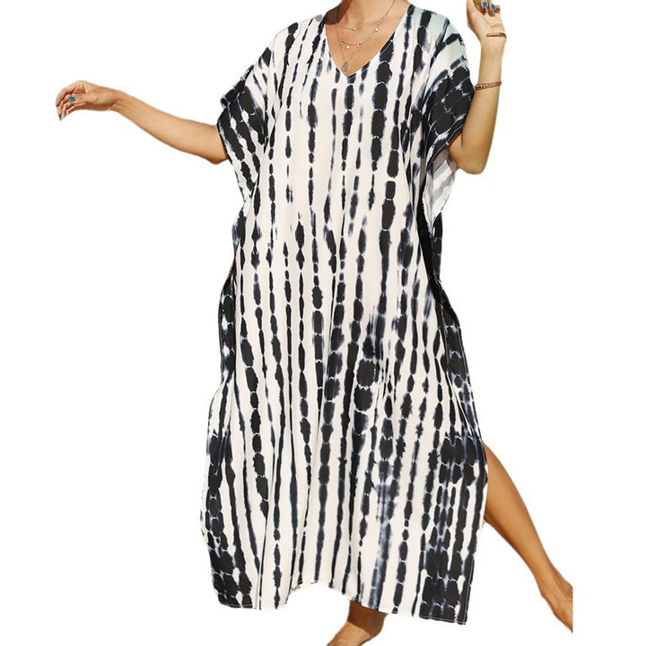 Damen luftiger Strandkaftan mit asymmetrischem Schnitt Echo Archiv