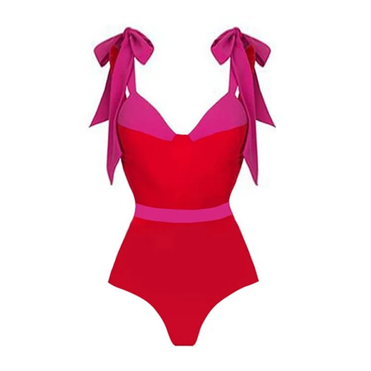 Damen hochtailliertes Bikiniset mit Wickelrock Echo Archiv