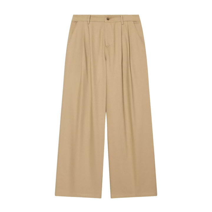 Damen Weite Culotte-Hose mit Bundfalten, Gürtelschlaufen und seitlichen Eingrifftaschen Echo Archiv