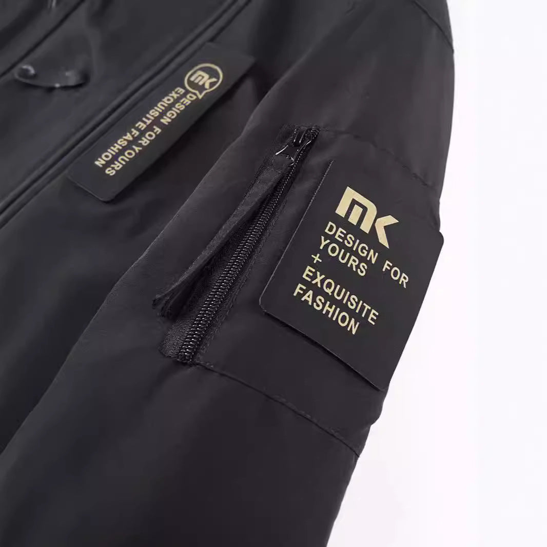Herren Kapuzen-Fieldjacke mit Camouflage-Netzfutter und wasserabweisender Utility-Außenlage Echoarchiv