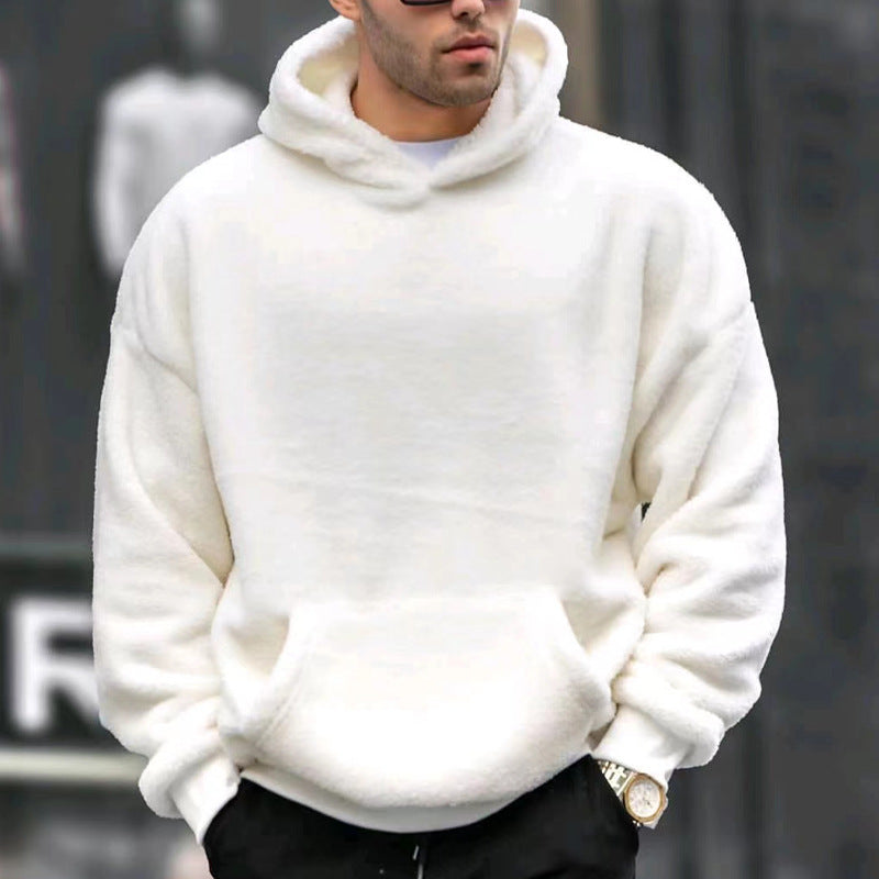 Herren Bequemer Fleece-Hoodie mit Kängurutasche Echoarchiv