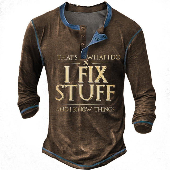 Herren lässiges Langarmshirt mit motivierendem Druck Echoarchiv