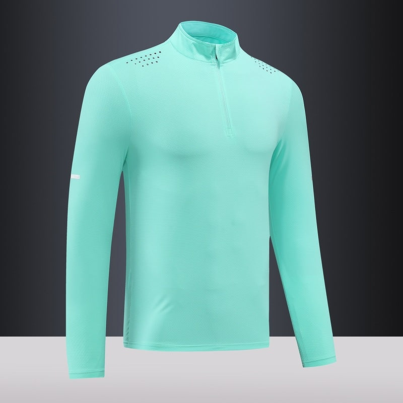 Herren Funktions-Langarmshirt mit Reißverschluss und atmungsaktivem Material Echoarchiv