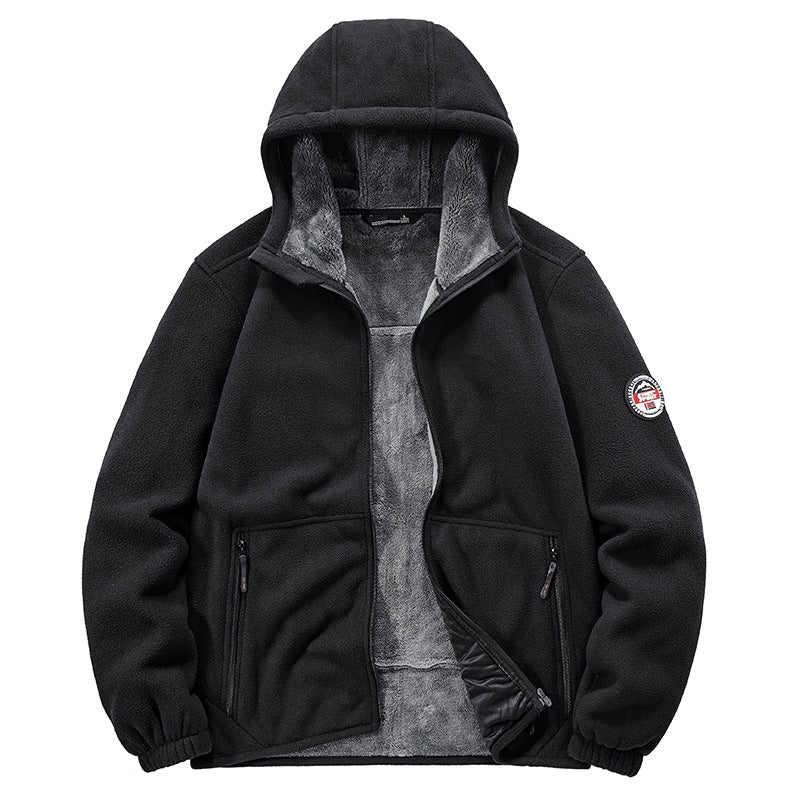 Herren Fleecejacke mit Kapuze Echo Archiv