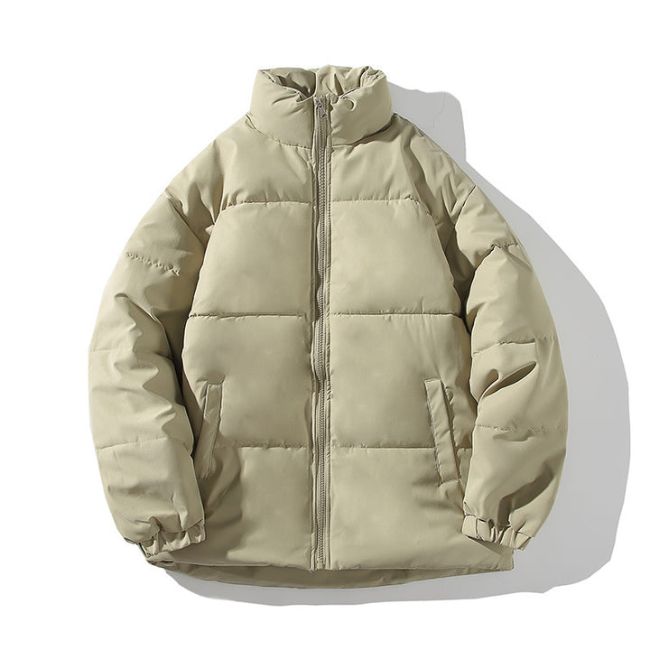 Herren isolierte Steppjacke mit hohem Kragen und elastischen Bündchen Echoarchiv