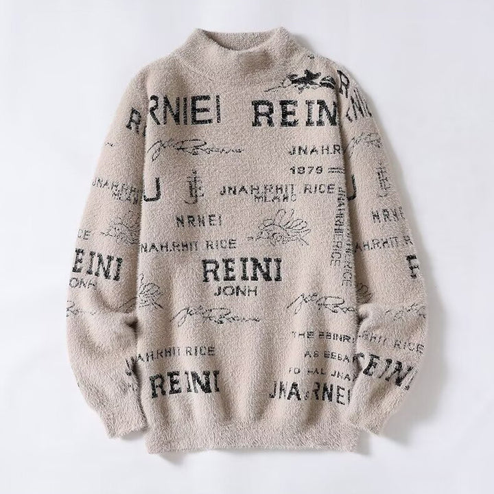 Damen Kuscheliger Oversized Pullover mit hohem Kragen Echoarchiv
