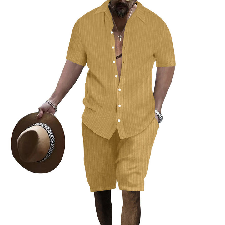 Herren Freizeitanzug im modernen Streifenlook Echoarchiv