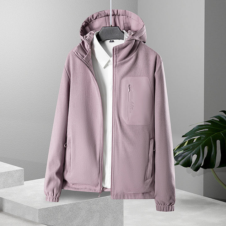 Damen Leichte wasserdichte Softshelljacke mit Kapuze und Brust-Reißverschlusstasche Echo Archiv
