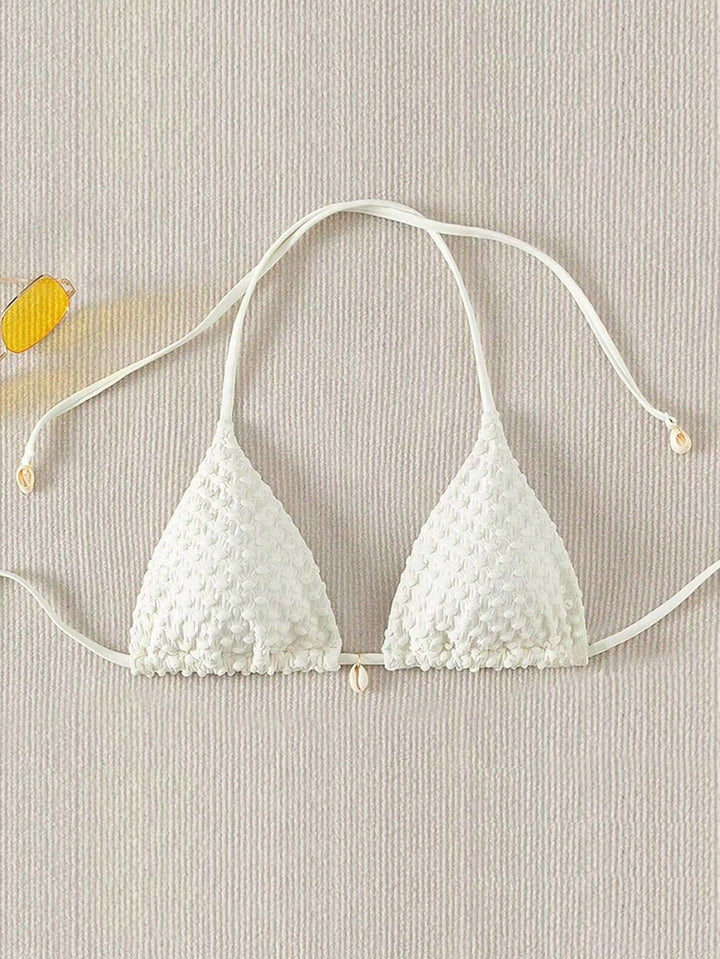 Damen Triangel-Bikinioberteil mit strukturierter Textur Echo Archiv