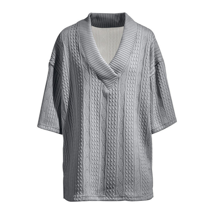 Herren Oversized Strickpullover mit V-Ausschnitt Echoarchiv