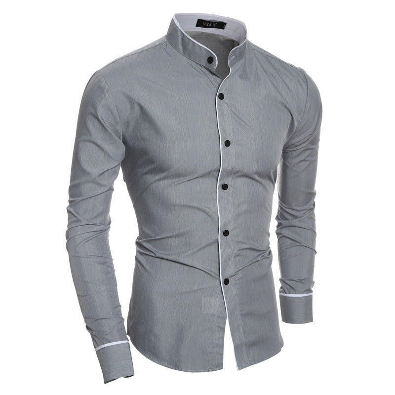 Herren Slim-Fit Hemd mit modischen Kontrastdetails Echoarchiv