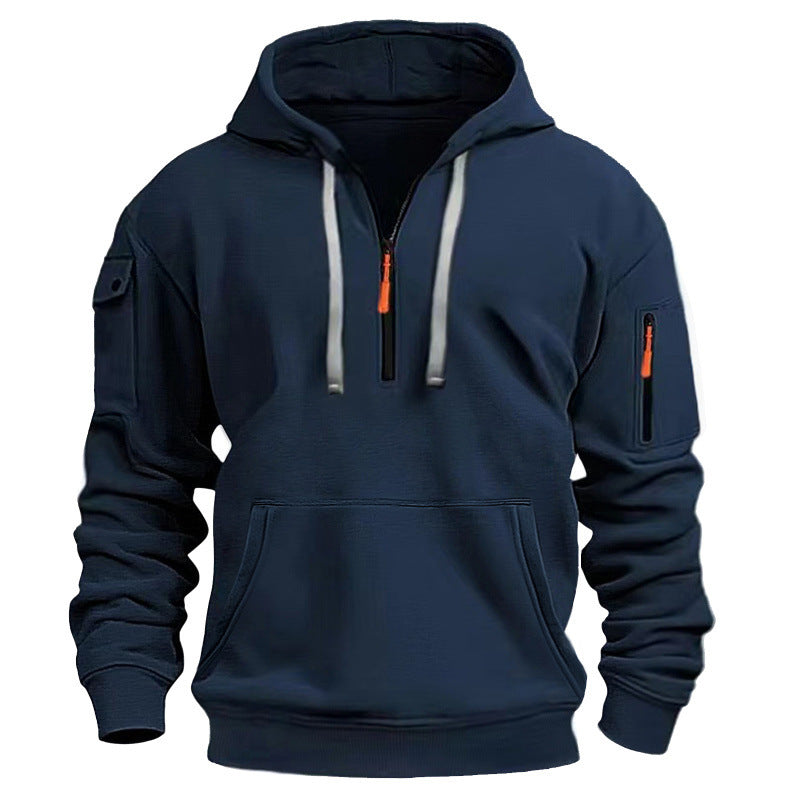 Herren Sportlicher Kapuzenpullover mit Reißverschluss und praktischen Taschen Echoarchiv