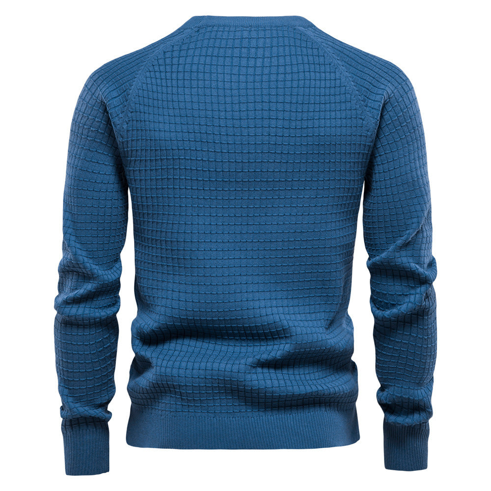 Herren strukturiertes Rundhals Sweatshirt mit modernem Design Echoarchiv