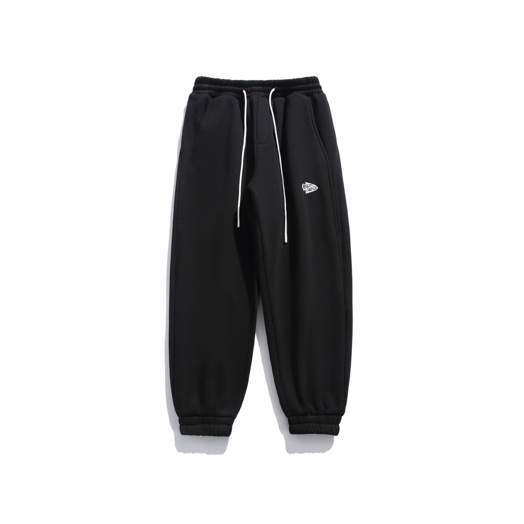 Unisex Locker geschnittene Fleece-Jogginghose mit Kordelzug, elastischem Saum und Eingrifftaschen Echoarchiv