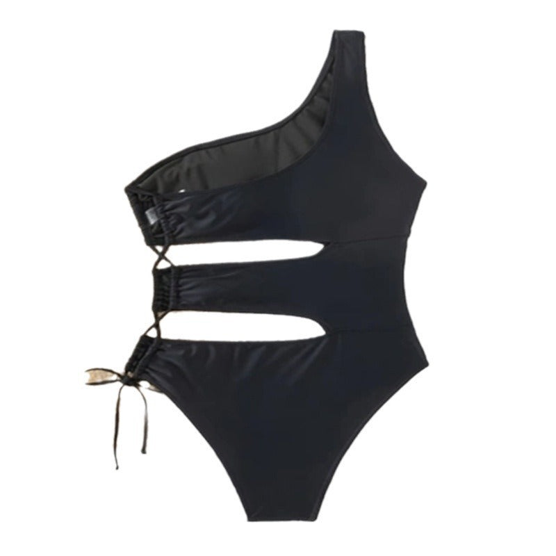 Damen Einseitiger Badeanzug mit modischen Cut-Outs Echo Archiv